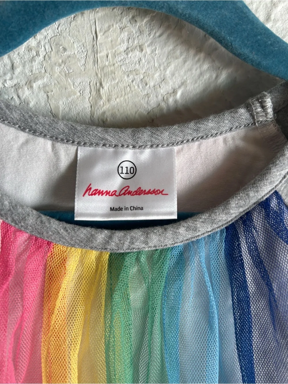 Hanna Andersson Rainbow Tulle Dress Girls Size 110 / 5 Princess Party Dress